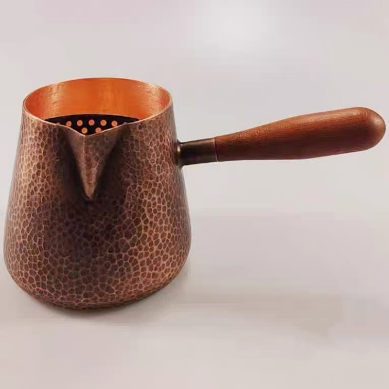 Vintage Coffee Equipment - Vintage El Yıkanmış Saf Bakır Cezve,