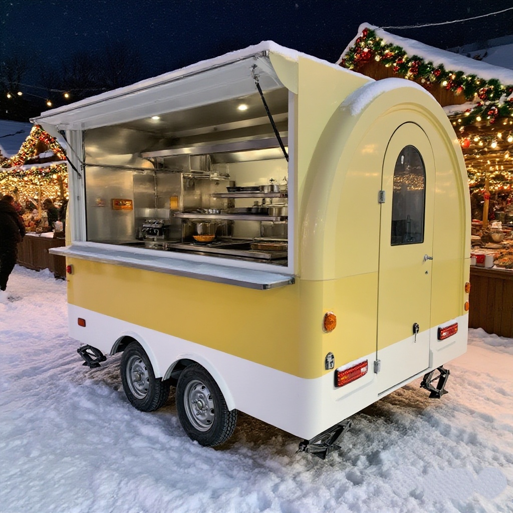 Outdoor Coffee Equipment - Açık Hava Mobil Yemek Römorkları Tam