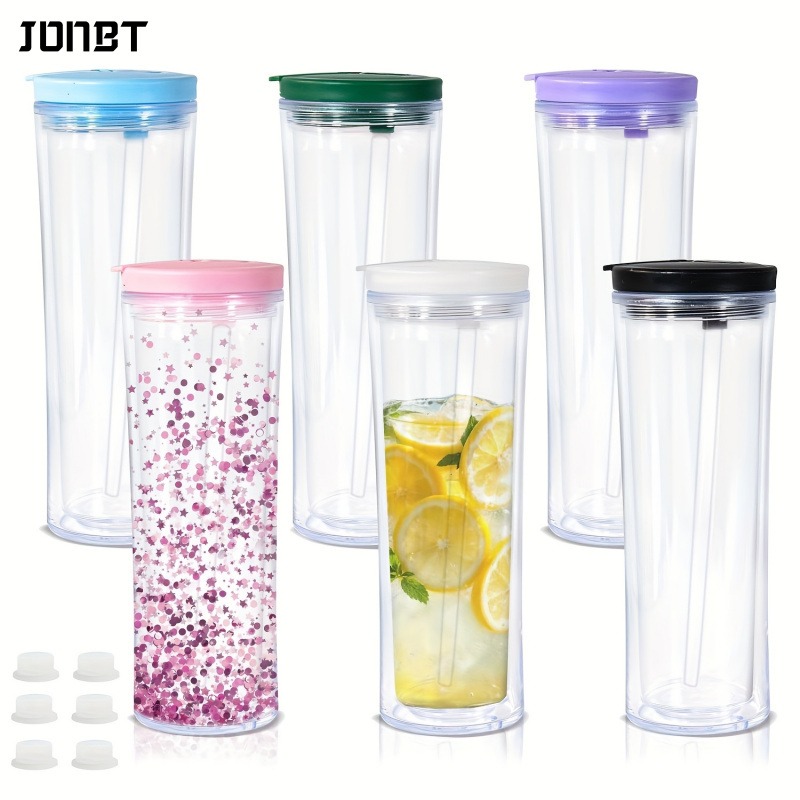 Coffee Equipment Eu - 20oz Yeniden Kullanılabilir Çift Katmanlı Plastik
