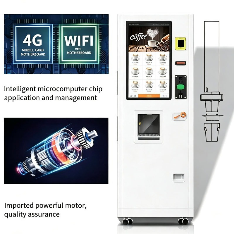 Kahve Otomatı Taze Çekilmiş Çe - Coffee Vending Equipment incelemesi ve fiyatı