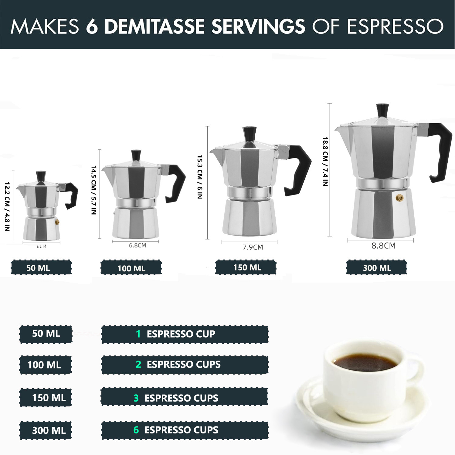 Klasik Alüminyum Moka Pot 50-3 - Outdoor Coffee Equipment incelemesi ve fiyatı
