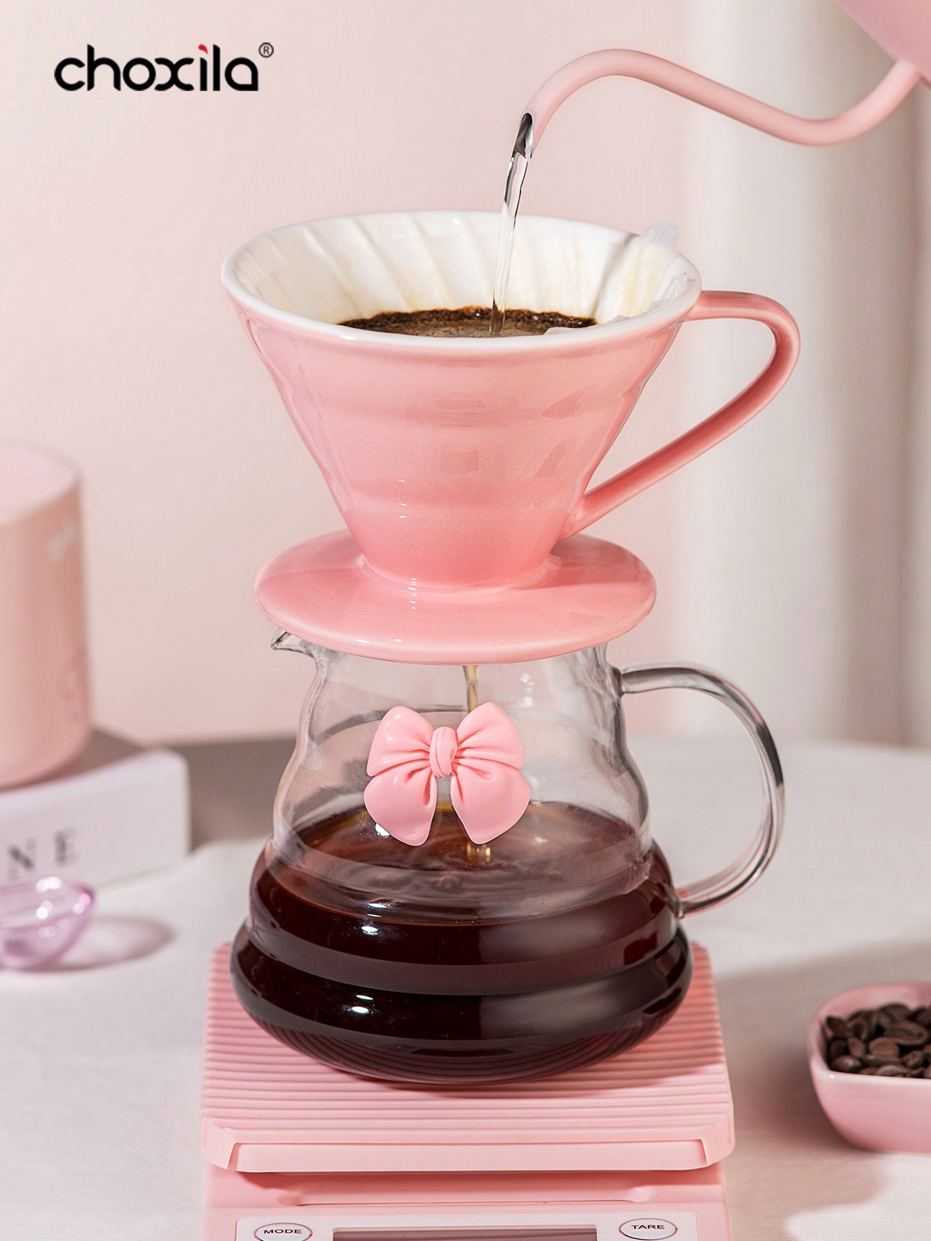 1 takım Pembe Kahve Seti Üzeri - Coffee Equipment Pour Over incelemesi ve fiyatı